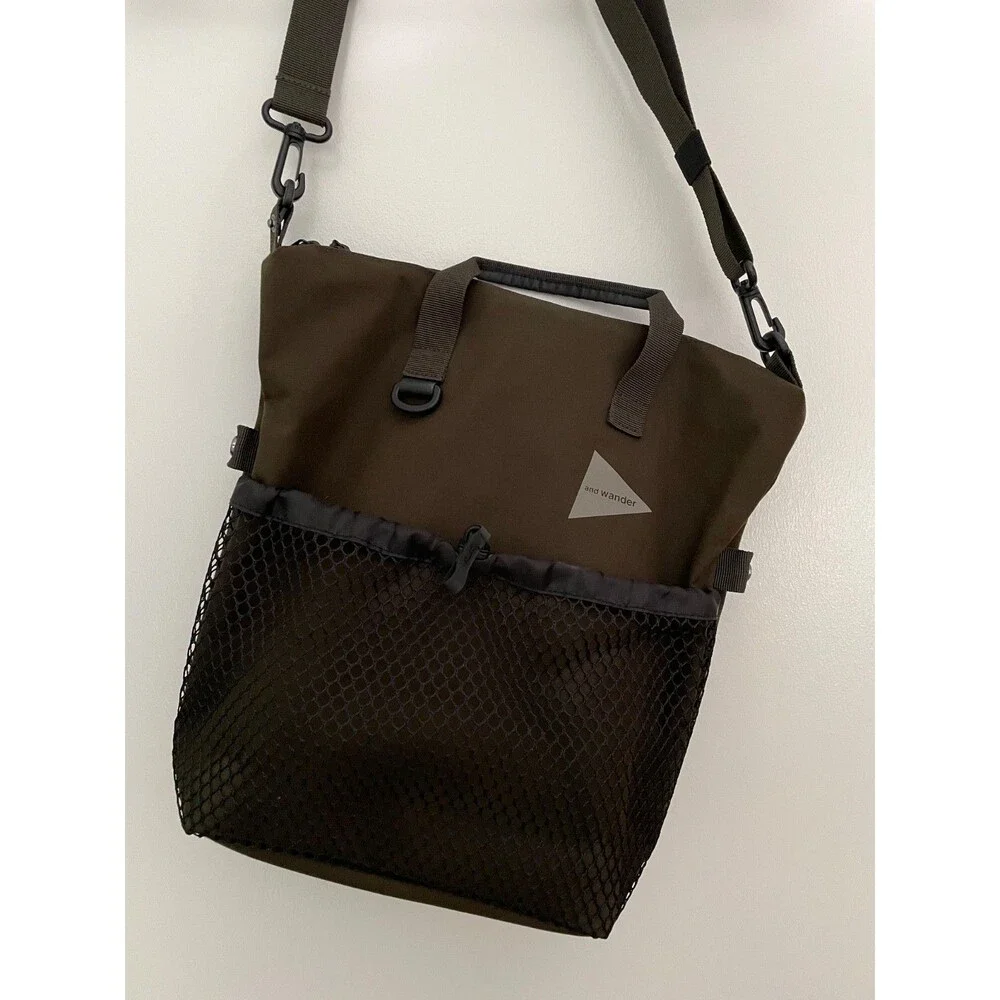 And Wander PE/CO 2-Way Tote Shoulder Bag Waterproof Khaki Travel EDC - Pristine